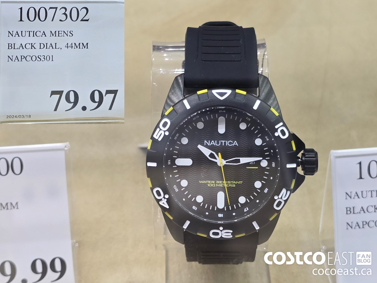 1007302 NAUTICA MENS BLACK DIAL, 44MM NAPCOS301 $79.97