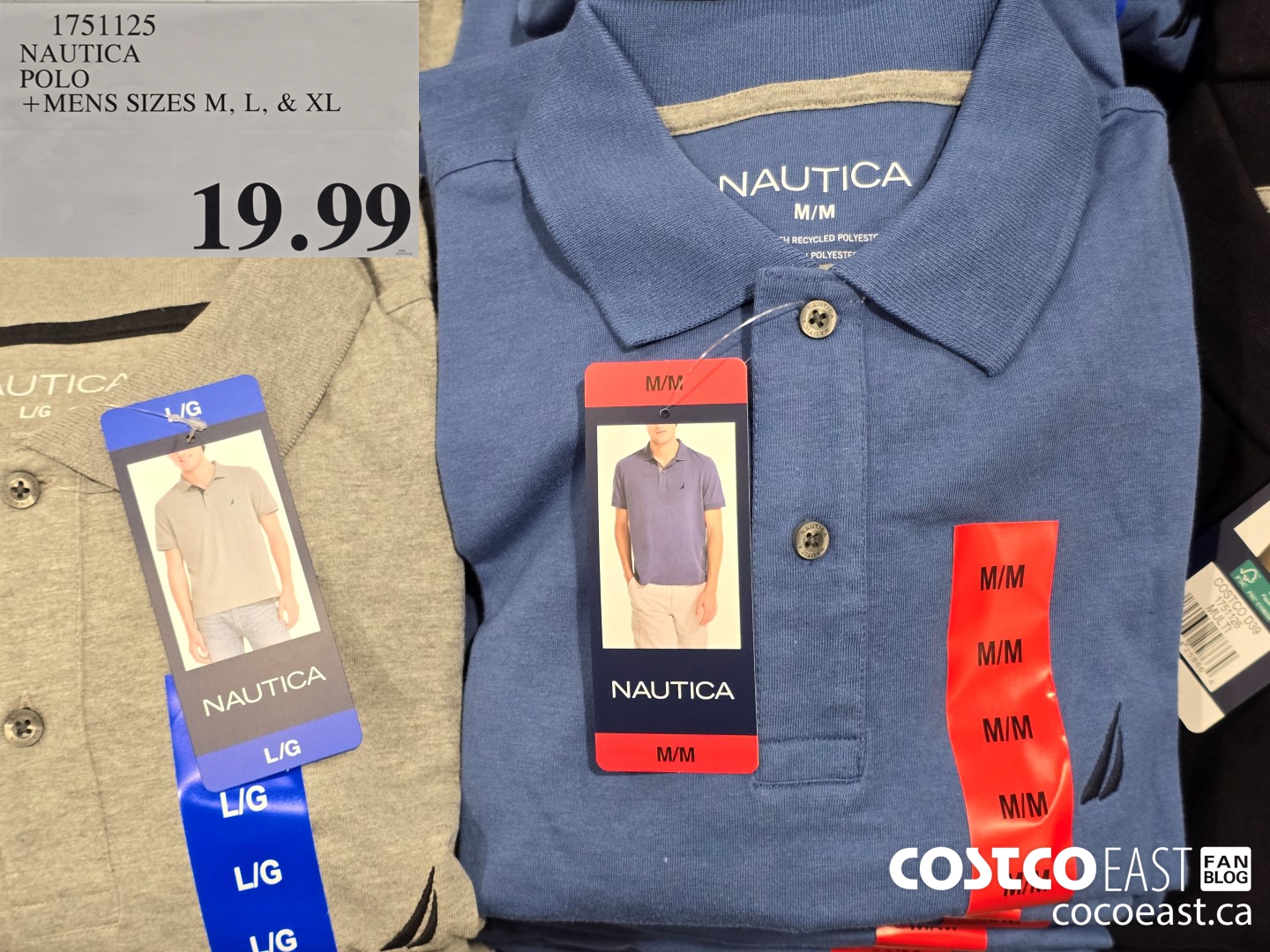 1751125 NAUTICA POLO MENS SIZES M, L, & XL $19.99