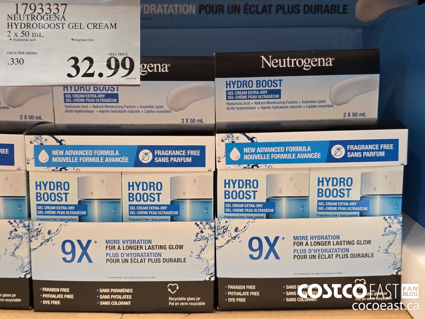 1793337 NEUTROGENA HYDROBOOST GEL CREAM 2 X 50 ML $32.99