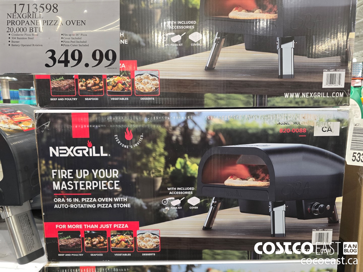 1713598 NEXGRILL PROVANE PIZZA OVEN 20,000 BTU $349.99