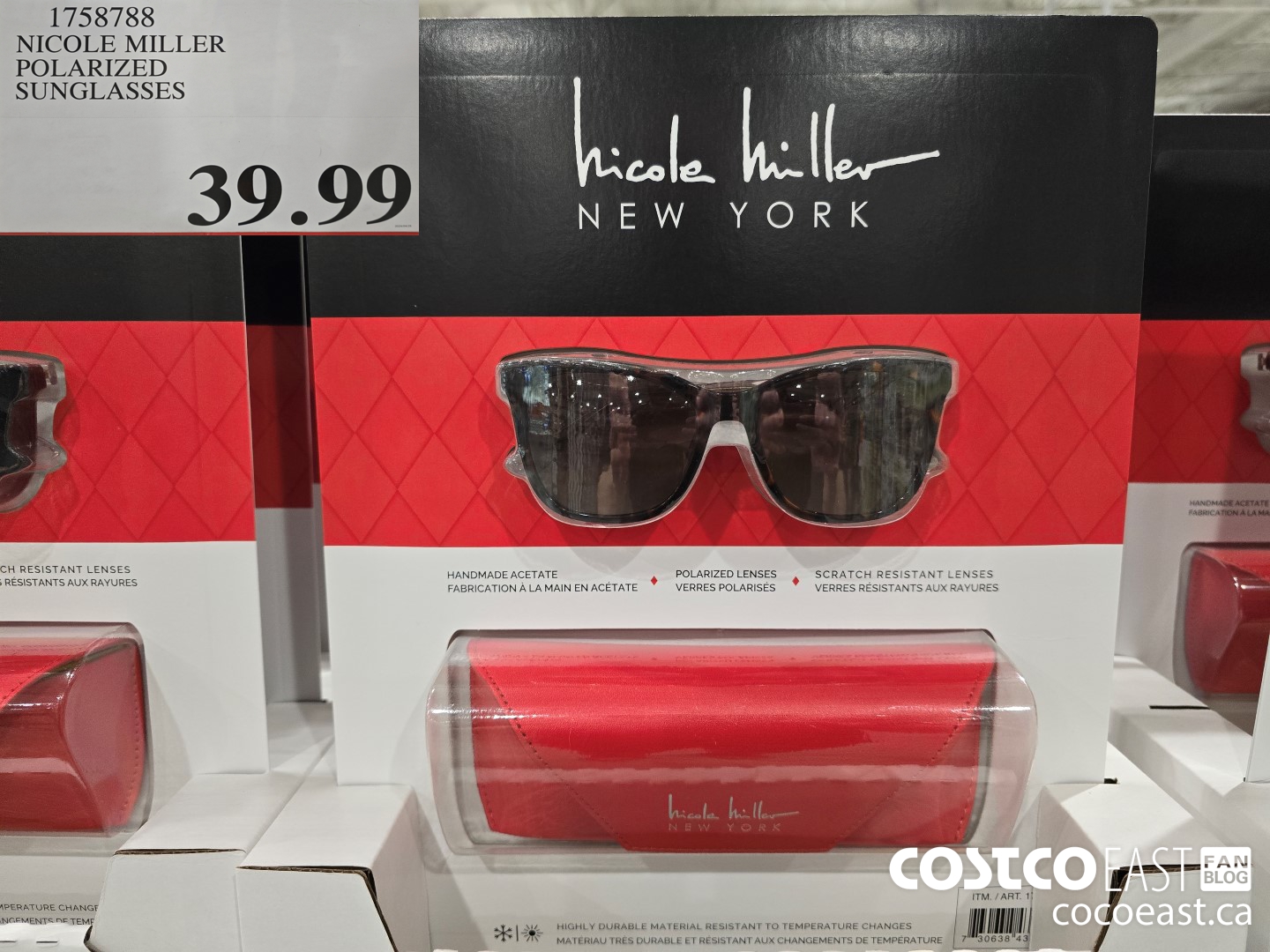 1758788 NICOLE MILLER POLARIZED SUNGLASSES $39.99