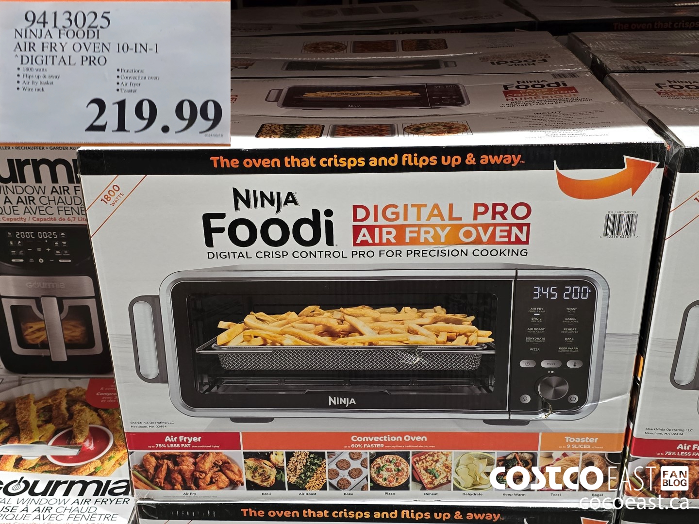 9413025 NINJA FOODI AIR FRY OVEN 10-IN-1 DIGITAL PRO $219.99