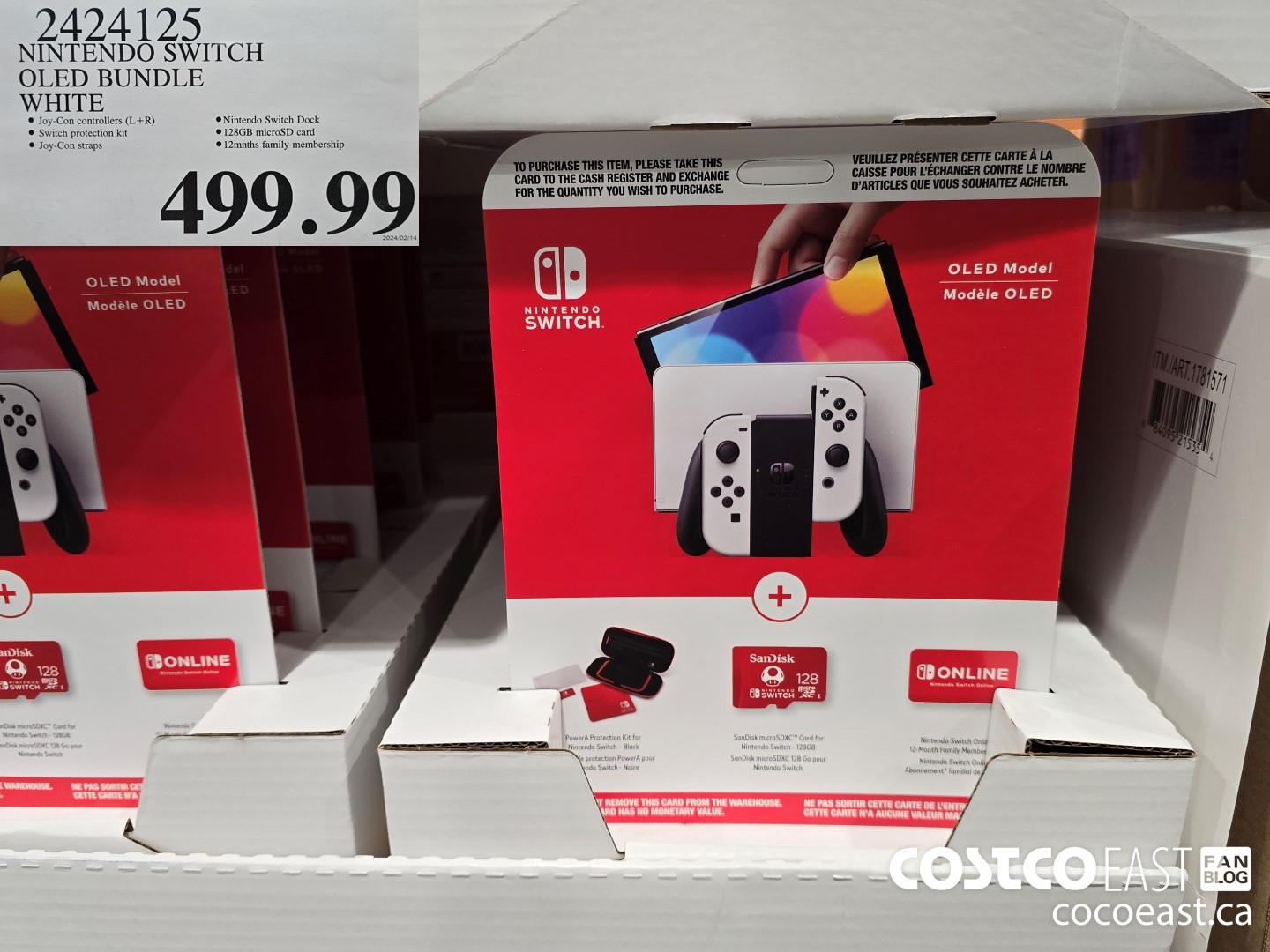 2424125 NINTENDO SWITCH OLED BUNDLE WHITE $499.99