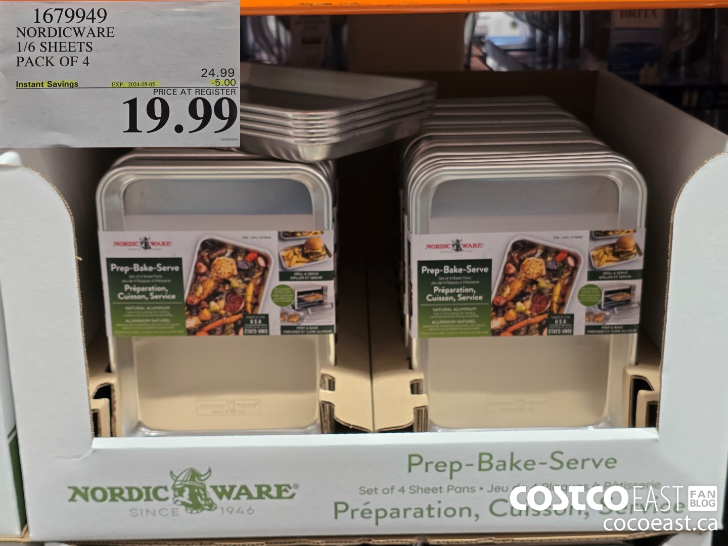 1679949 NORDICWARE 1/6 SHEETS PACK OF 4 ($5.00 INSTANT SAVINGS EXPIRES ON 2024-05-05) $19.99