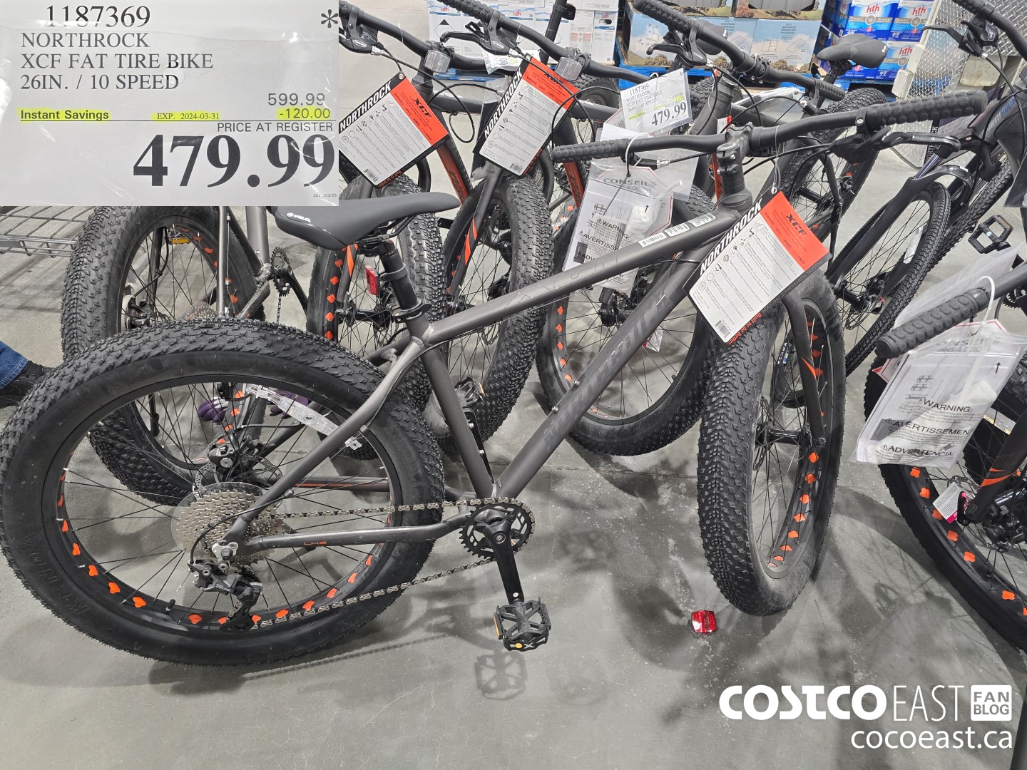 1187369 NORTHROCK XCF FAT TIRE BIKE 26IN. / 10 SPEED ($120.00 INSTANT SAVINGS EXPIRES ON 2024-03-31) $479.99