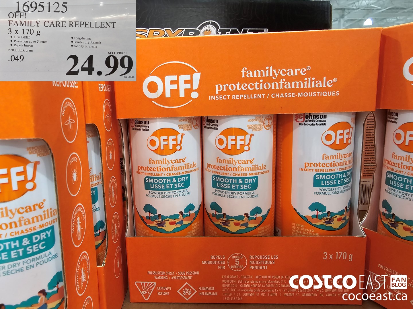 1695125 OFF! FAMILY CARE INSECT REPELLENT 3 x 170ml $24.99