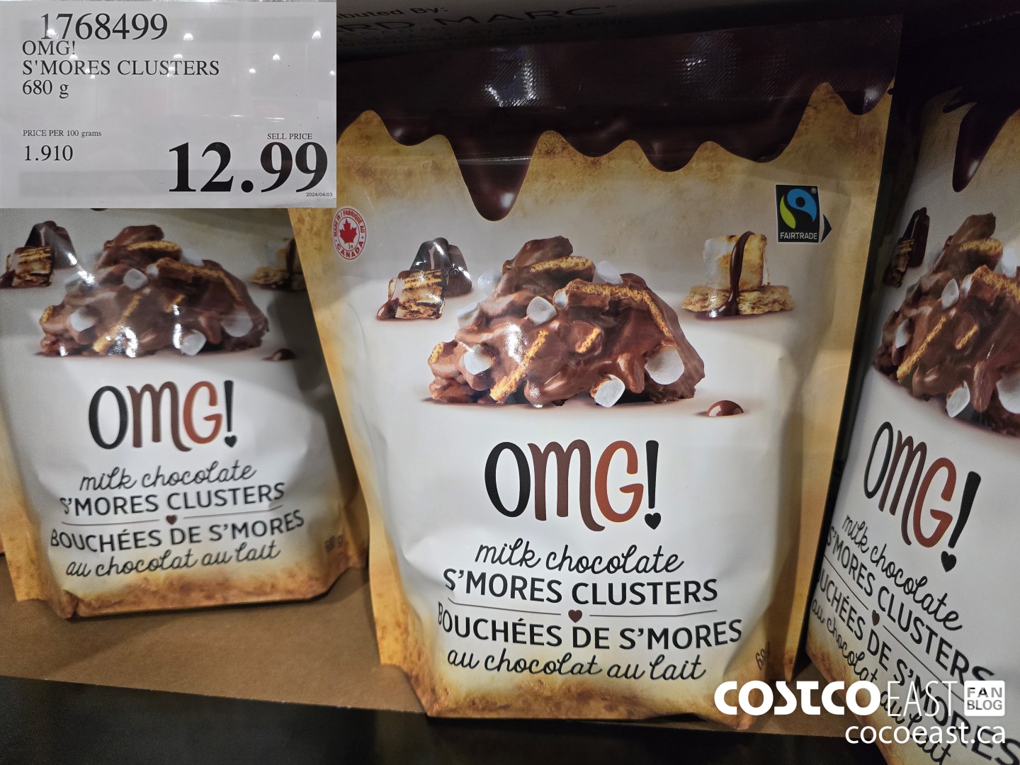 1768499 OMG! S'MORES CLUSTERS 680 G $12.99
