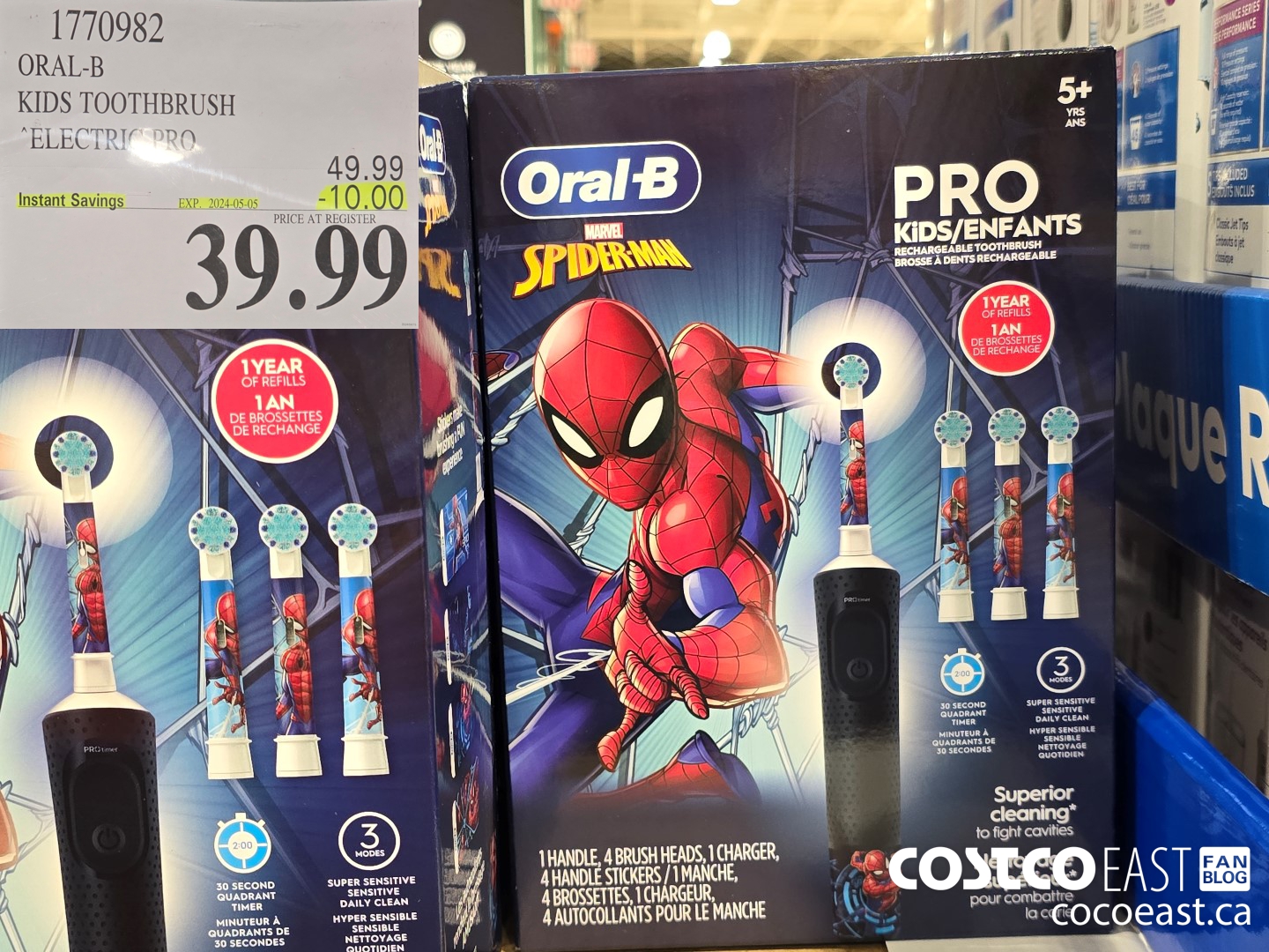 1770982 ORAL-B KIDS TOOTHBRUSH ELECTRIC PRO ($10.00 INSTANT SAVINGS EXPIRES ON 2024-05-05) $39.99