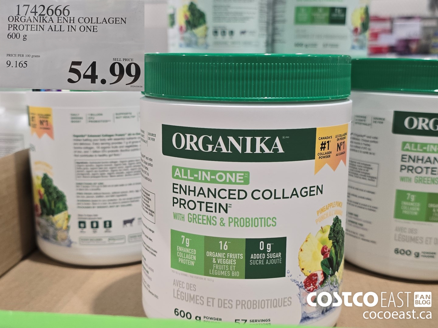 1742666 ORGANIKA ENH COLLAGEN PROTEIN ALL IN ONE 600 g $54.99