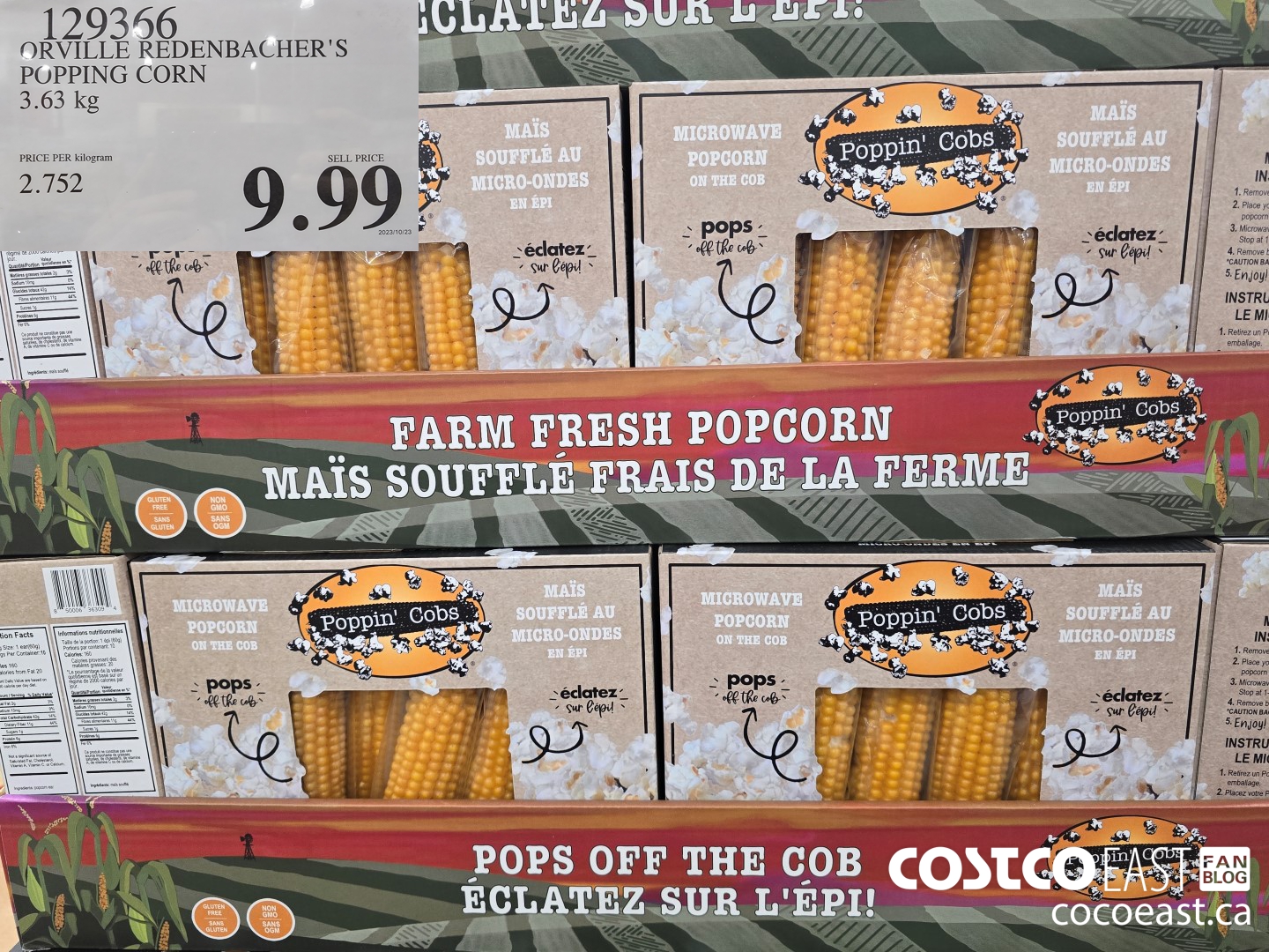 129366 ORVILLE REDENBACHER'S POPPING CORN 3.63 kg $9.99