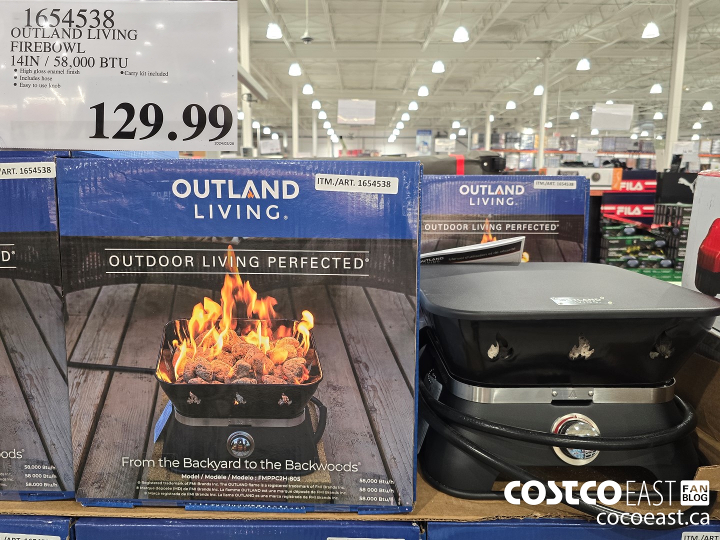 1654538 OUTLAND LIVING FIREBOWL 14IN / 58,000 BTU $129.99