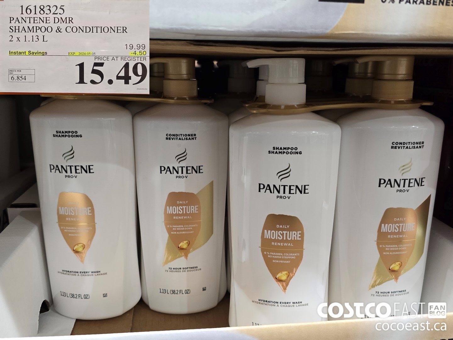 1618325 PANTENE DMR SHAMPOO & CONDITIONER 2 x 1.13L ($4.50 INSTANT SAVINGS EXPIRES ON 2024-05-05) $15.49