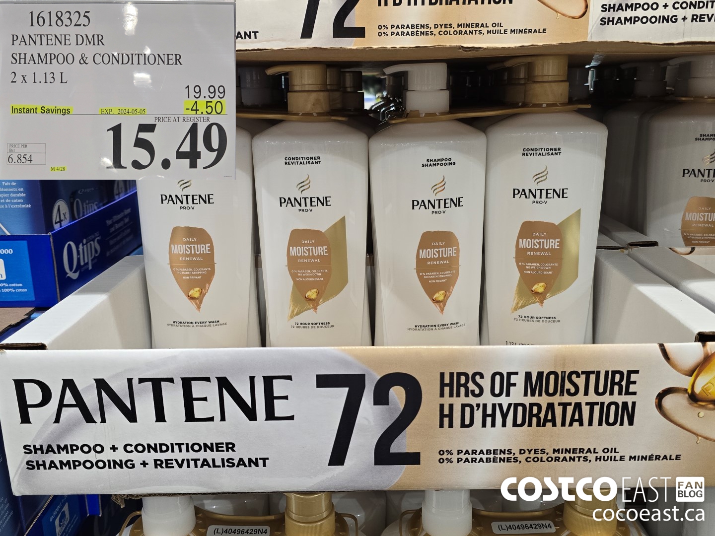 1618325 PANTENE DMR SHAMPOO & CONDITIONER 2 x 1.13L ($4.50 INSTANT SAVINGS EXPIRES ON 2024-05-05) $15.49