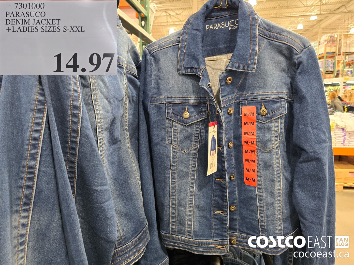 7301000 PARASUCO DENIM JACKET + LADIES SIZES S-XXL $14.97