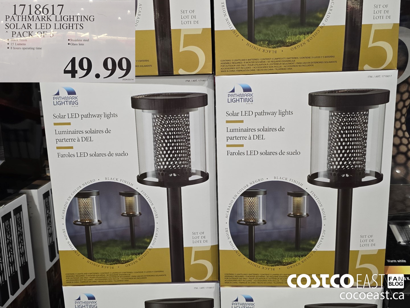 1718617 PATHMARK LIGHTING SOLAR LED LIGHTS PACK OF 5 $49.99