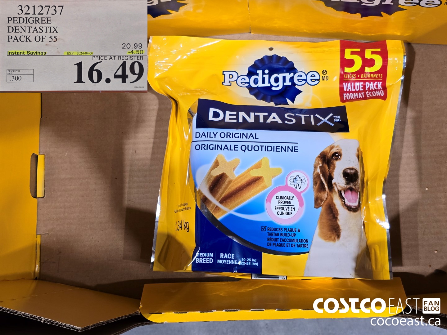 3212737 PEDIGREE DENTASTIX pack of 55 ($4.50 INSTANT SAVINGS EXPIRES ON 2024-04-07) $16.49
