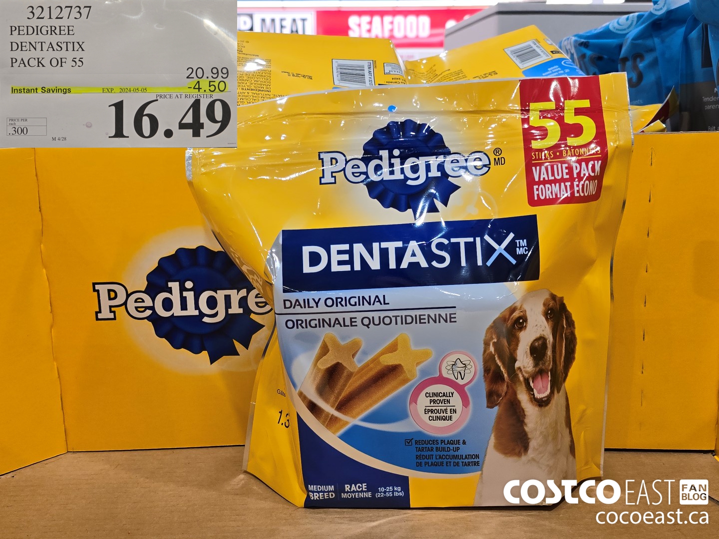 3212737 PEDIGREE DENTASTIX pack of 55 ($4.50 INSTANT SAVINGS EXPIRES ON 2024-05-05) $16.49