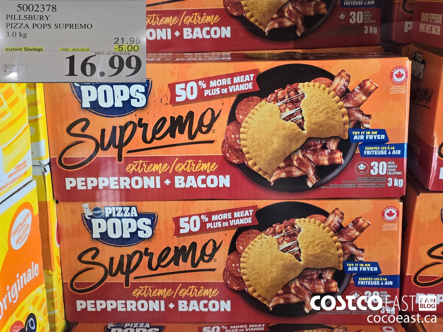 5002378 PILLSBURY PIZZA POPS SUPREMO 3.0 KG ($5.00 INSTANT SAVINGS EXPIRES ON 2024-05-05) $16.99