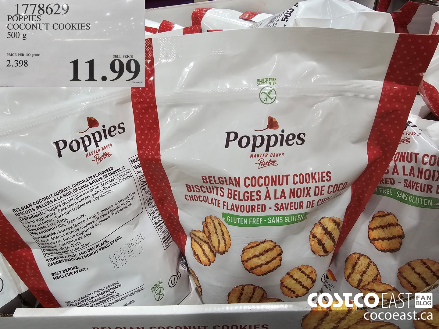 1778629 POPPIES COCONUT COOKIES 500 g $11.99