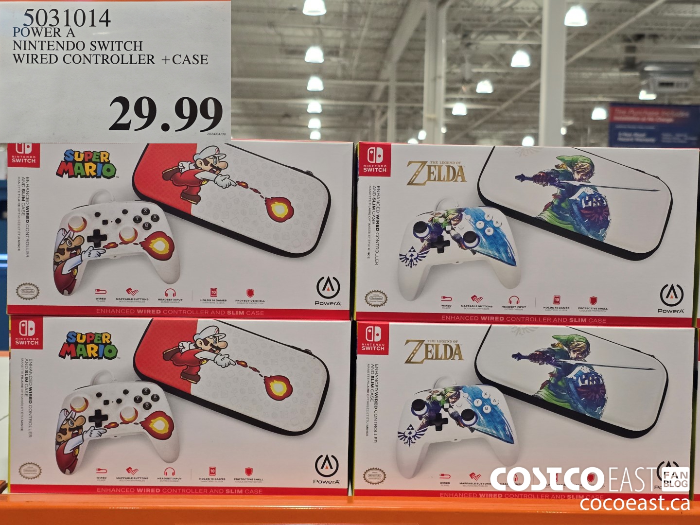 5031014 POWER A NINTENDO SWITCH WIRED CONTROLLER +CASE $29.99