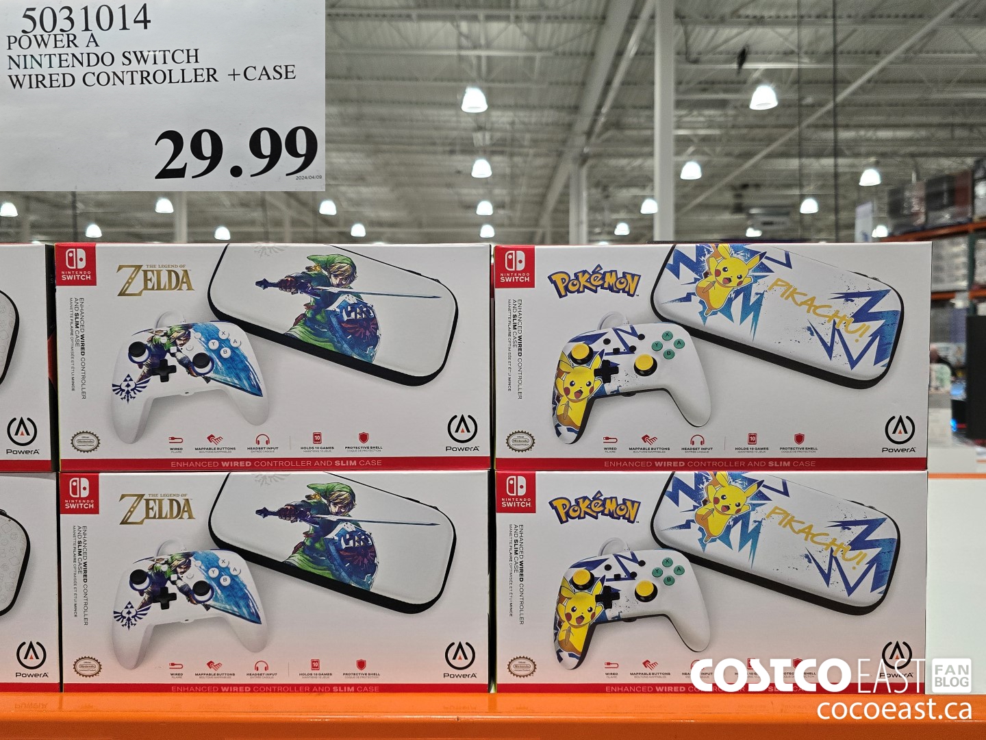 5031014 POWER A NINTENDO SWITCH WIRED CONTROLLER +CASE $29.99