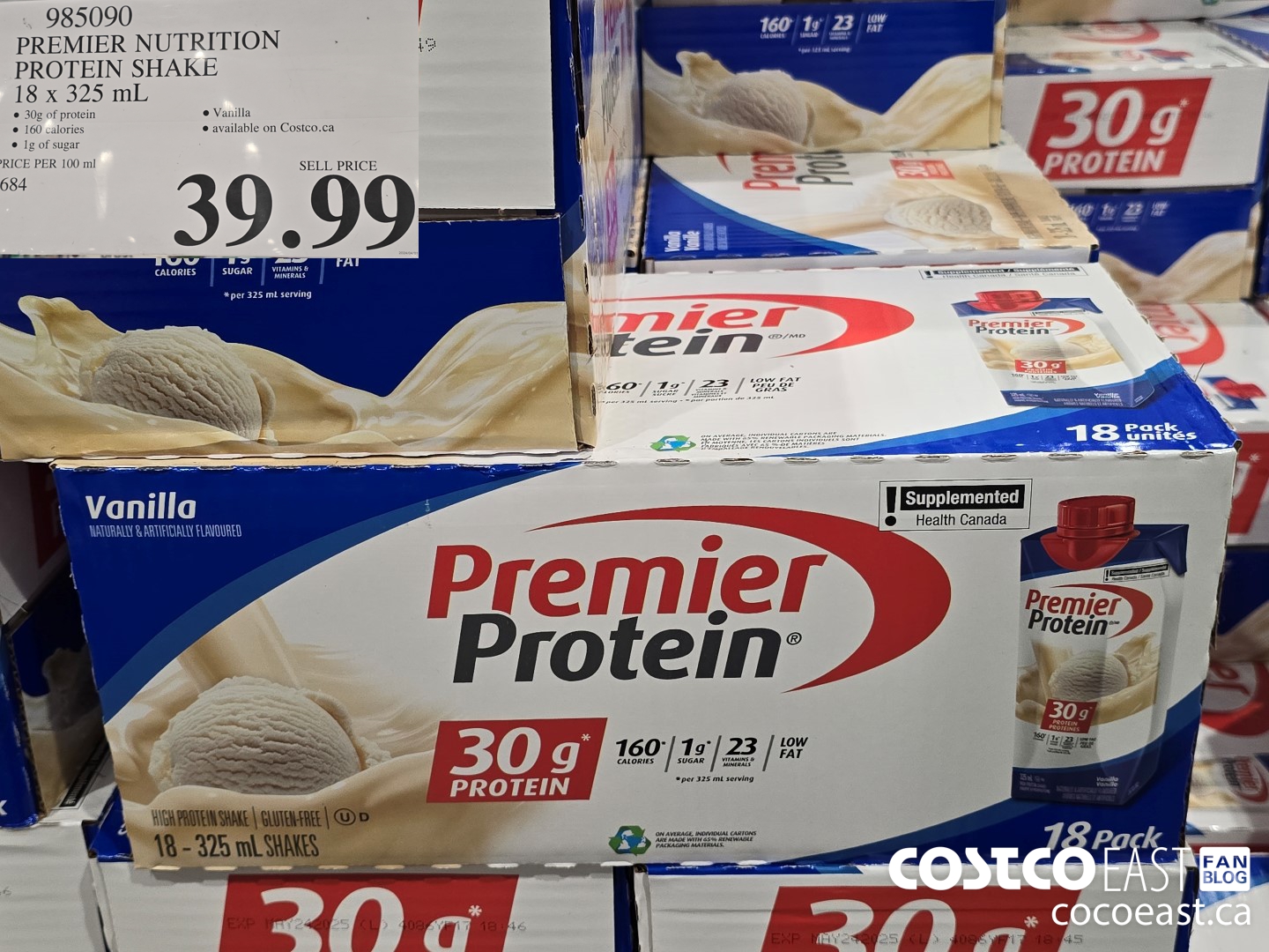 985090 PREMIER NUTRITION PROTEIN SHAKE 18 X 325 ML $39.99