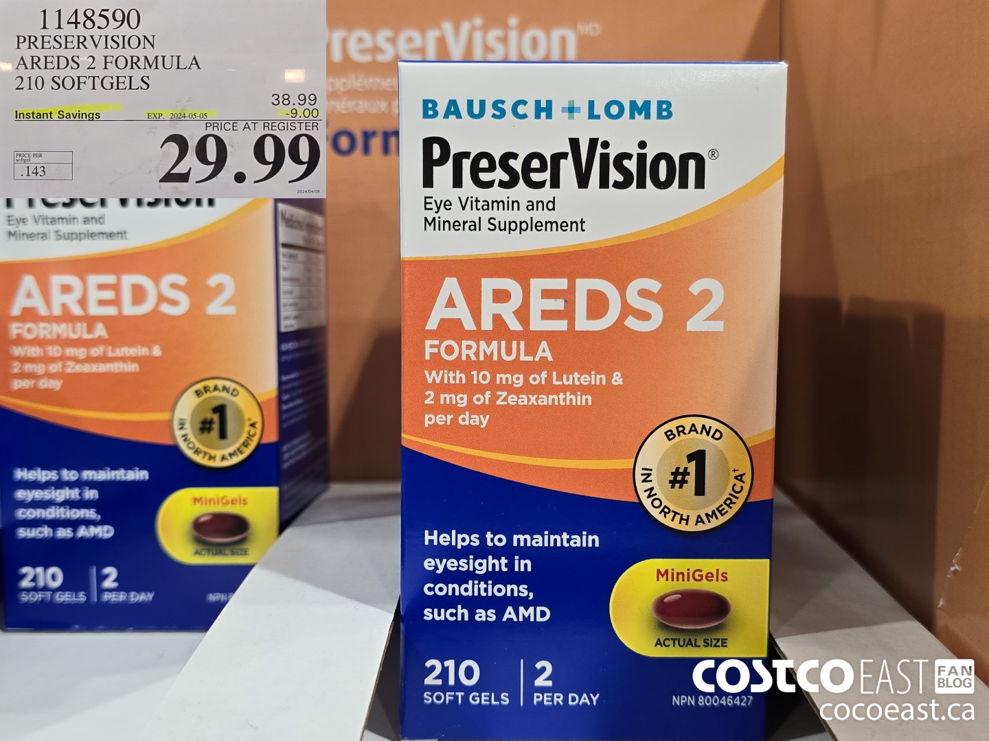 1148590 PRESERVISION AREDS 2 FORMULA 210 SOFTGELS ($9.00 INSTANT SAVINGS EXPIRES ON 2024-05-05) $29.99