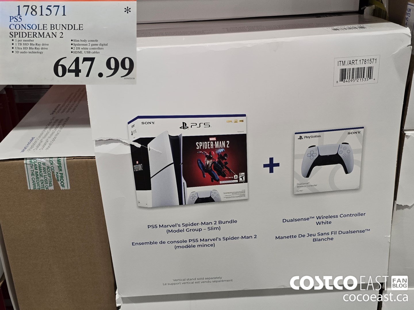 1781571 PS5 CONSOLE BUNDLE SPIDERMAN 2 $647.99