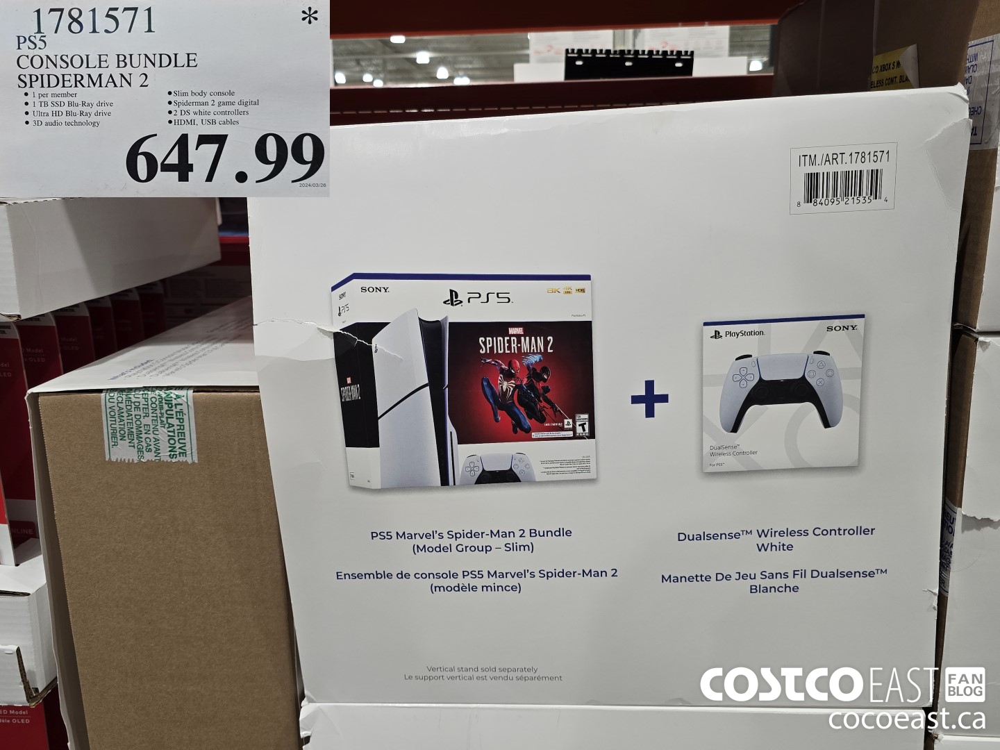 1781571 PS5 CONSOLE BUNDLE SPIDERMAN 2 $647.99