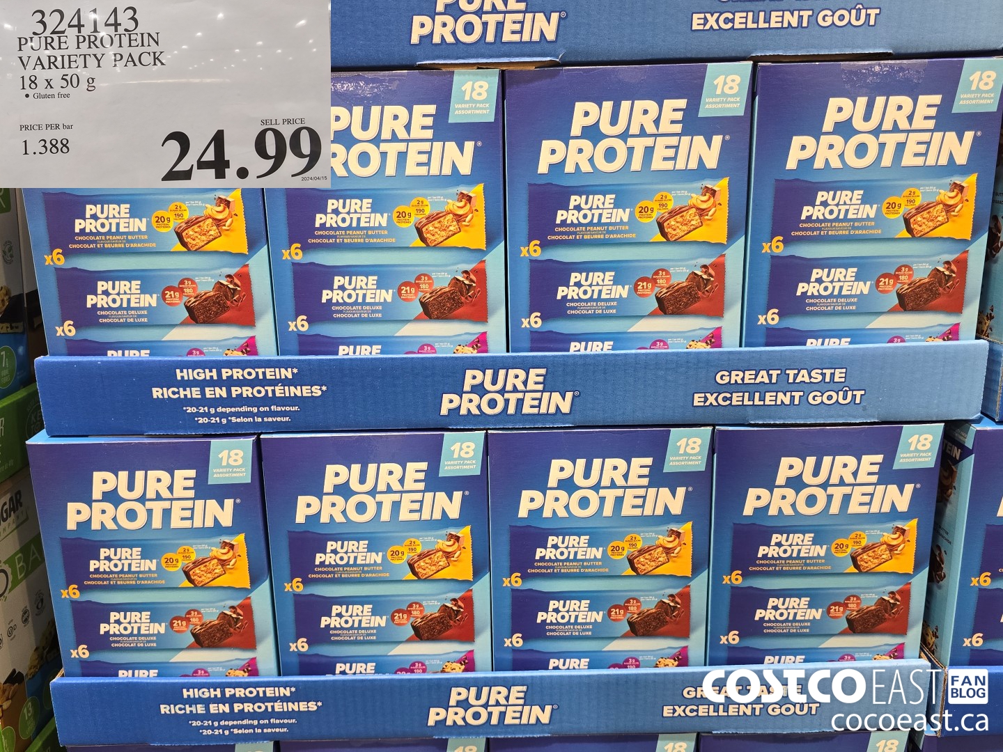 324143 PURE PROTEIN VARIETY PACK 18 x 50 g $24.99