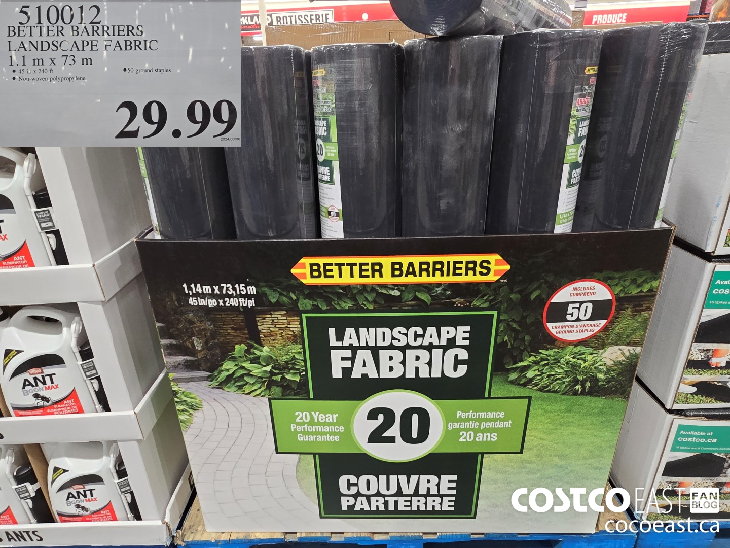 510012 QUEST LANDSCAPE FABRIC 1.1 M X 73 M $29.99