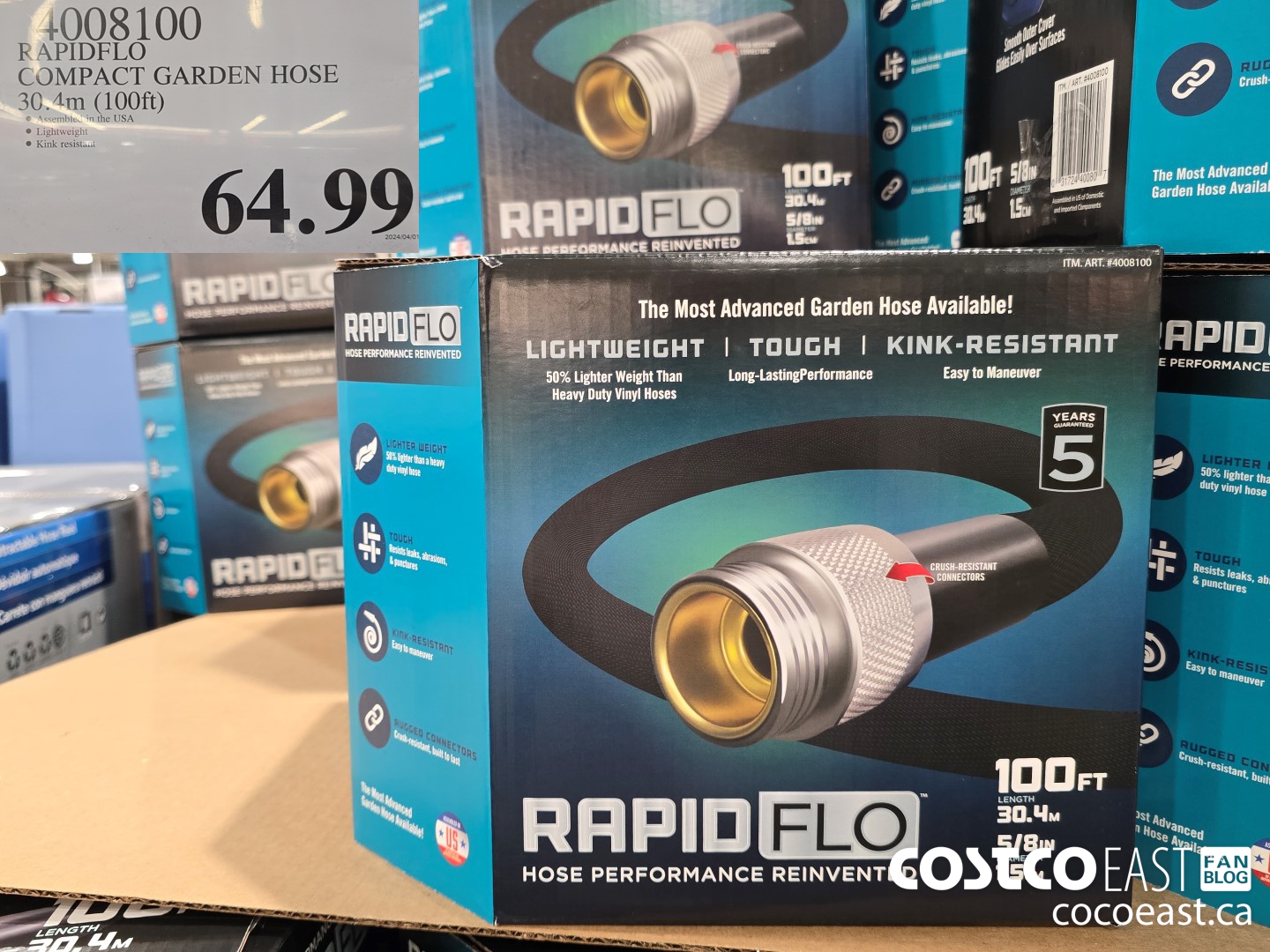 4008100 RAPIDFLO COMPACT GARDEN HOSE 30.4M (100FT) $64.99