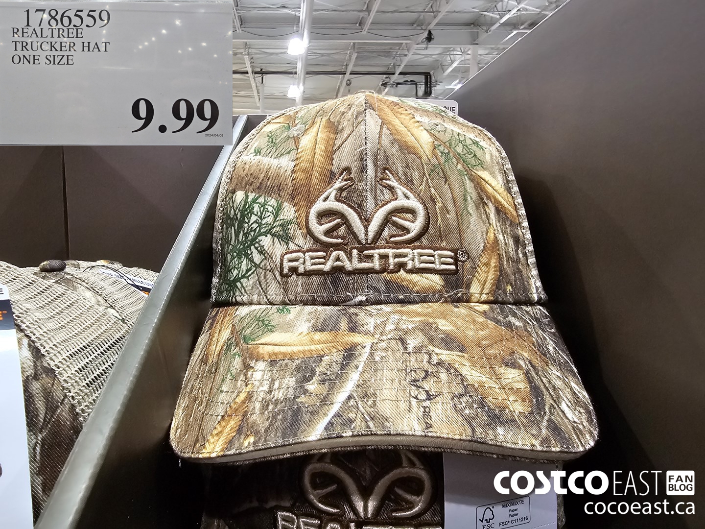 1786559 REALTREE TRUCKER HAT ONE SIZE $9.99