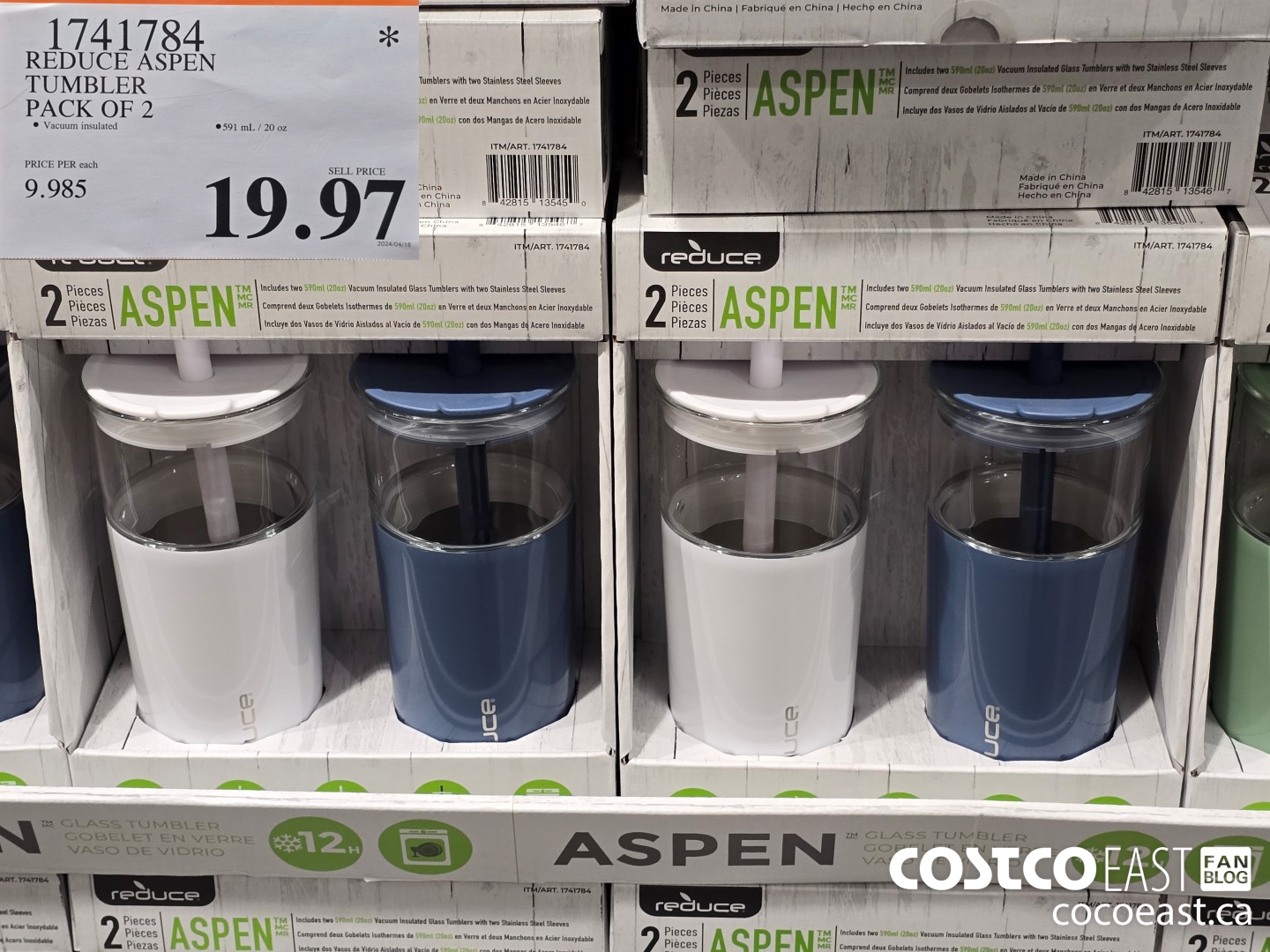 1741784 REDUCE ASPEN TUMBLER PACK OF 2 $19.97