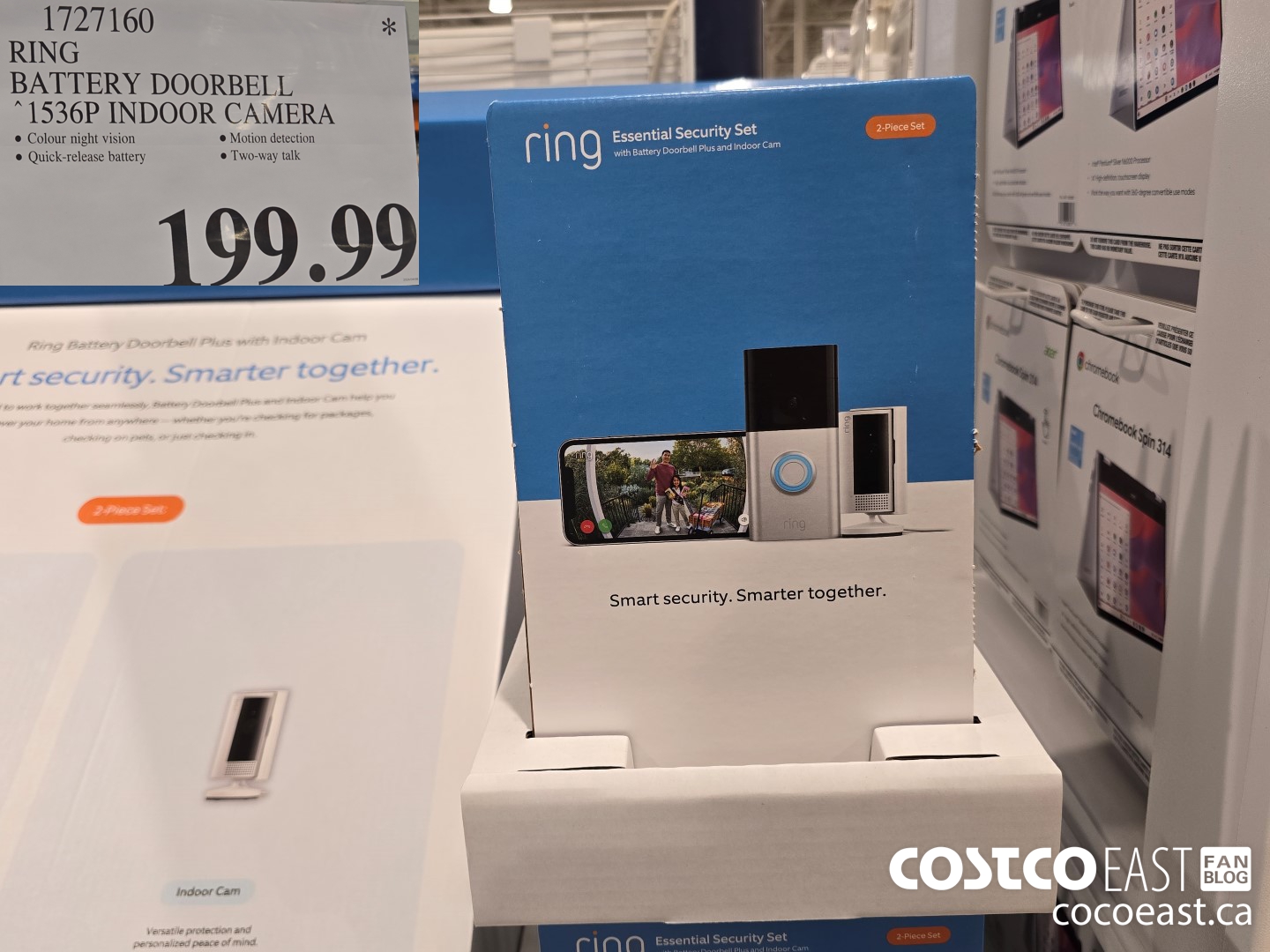 1727160 RING BATTERY DOORBELL 1536P INDOOR CAMERA $199.99