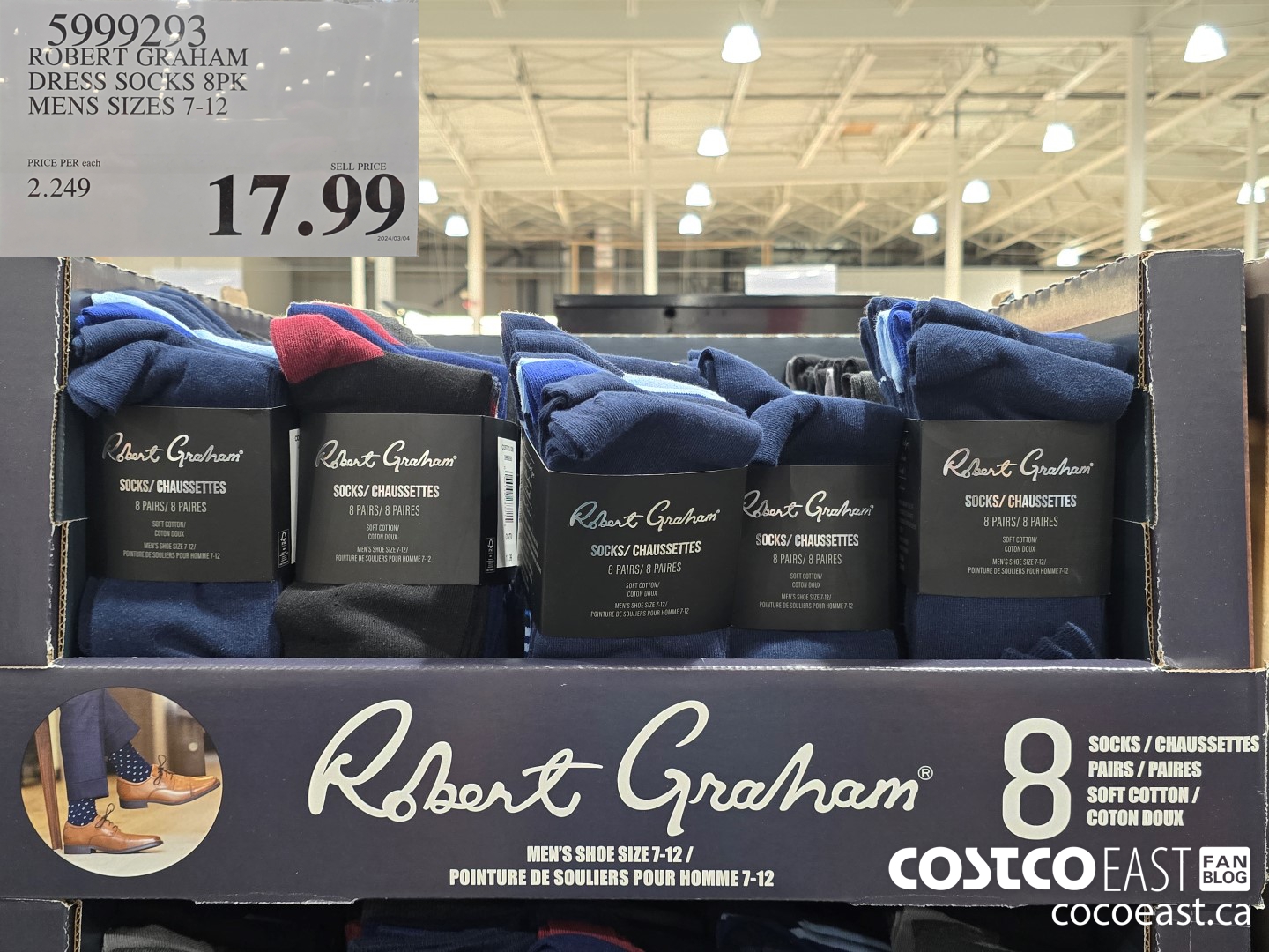 5999293 ROBERT GRAHAM DRESS SOCKS 8PK MENS SIZES 7-12 $17.99