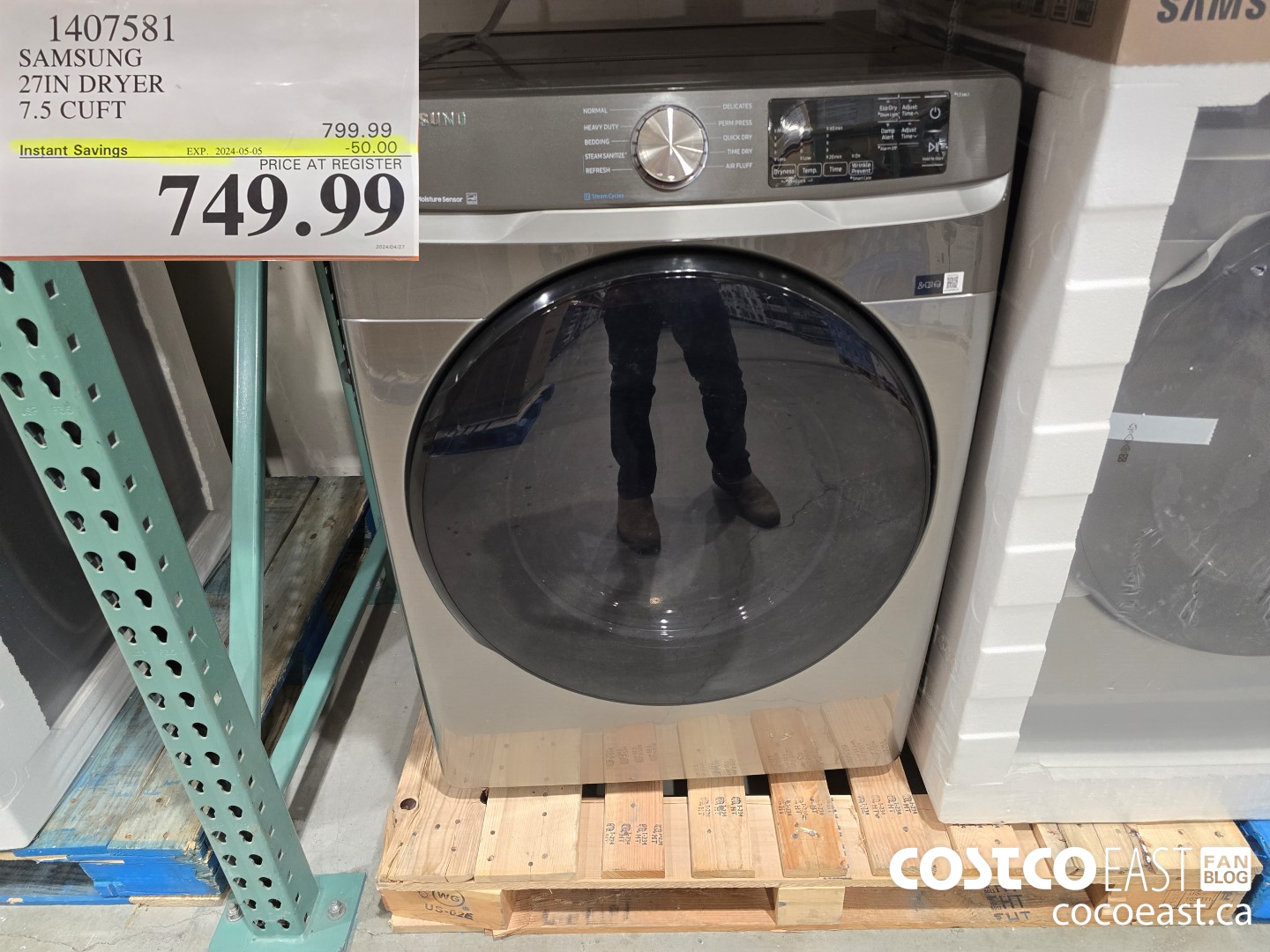 14075381 SAMSUNG 27IN DRYER 7.5 CUFT ($50.00 INSTANT SAVINGS EXPIRES ON 2024-05-05) $749.99