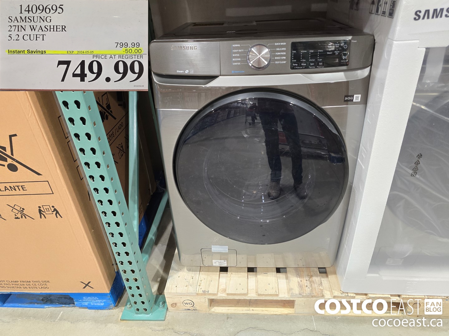 1409695 SAMSUNG 27IN WASHER 5.2 CUFT ($50.00 INSTANT SAVINGS EXPIRES ON 2024-05-05) $749.99