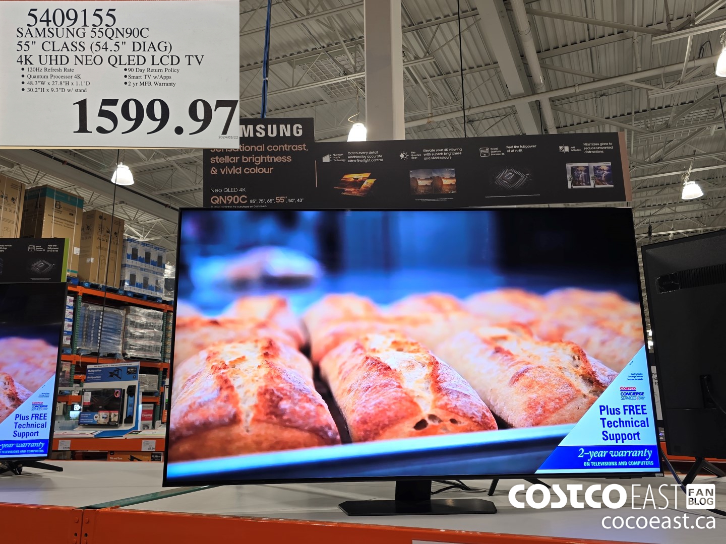 5409155 SAMSUNG 55QN90C 55” CLASS (54.5