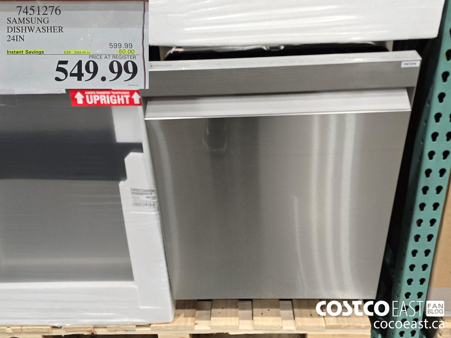 7451276 SAMSUNG DISHWASHER 24IN ($50.00 INSTANT SAVINGS EXPIRES ON 2024-04-25) $549.99