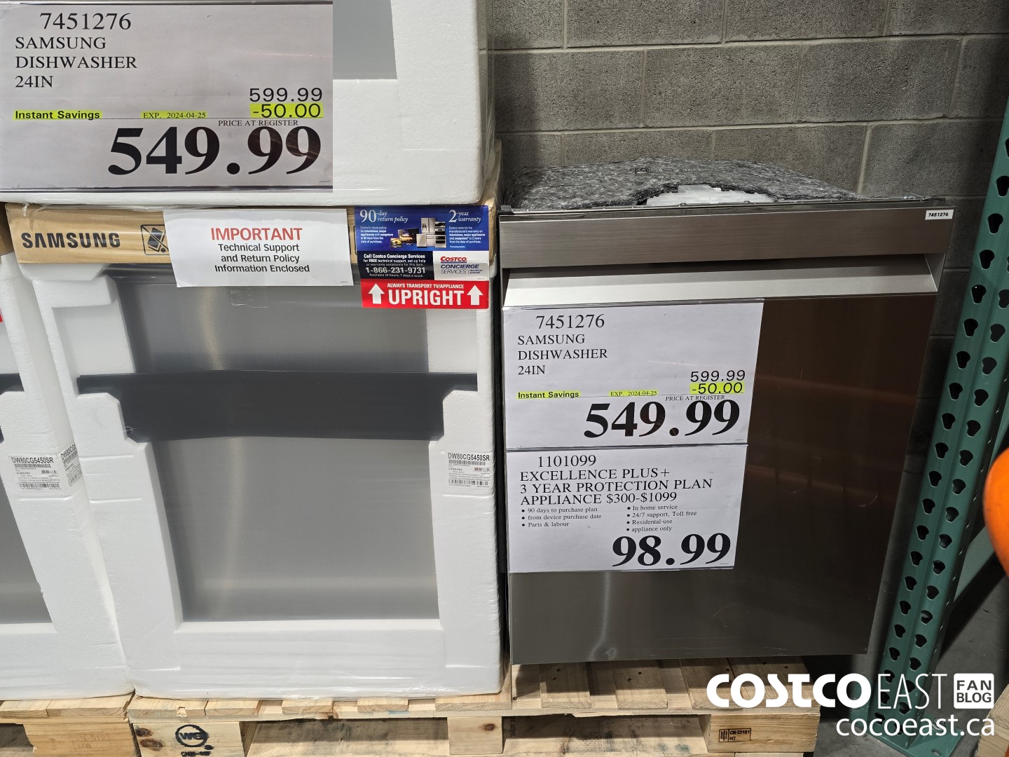 7451276 SAMSUNG DISHWASHER 24IN ($50.00 INSTANT SAVINGS EXPIRES ON 2024-04-25) $549.99