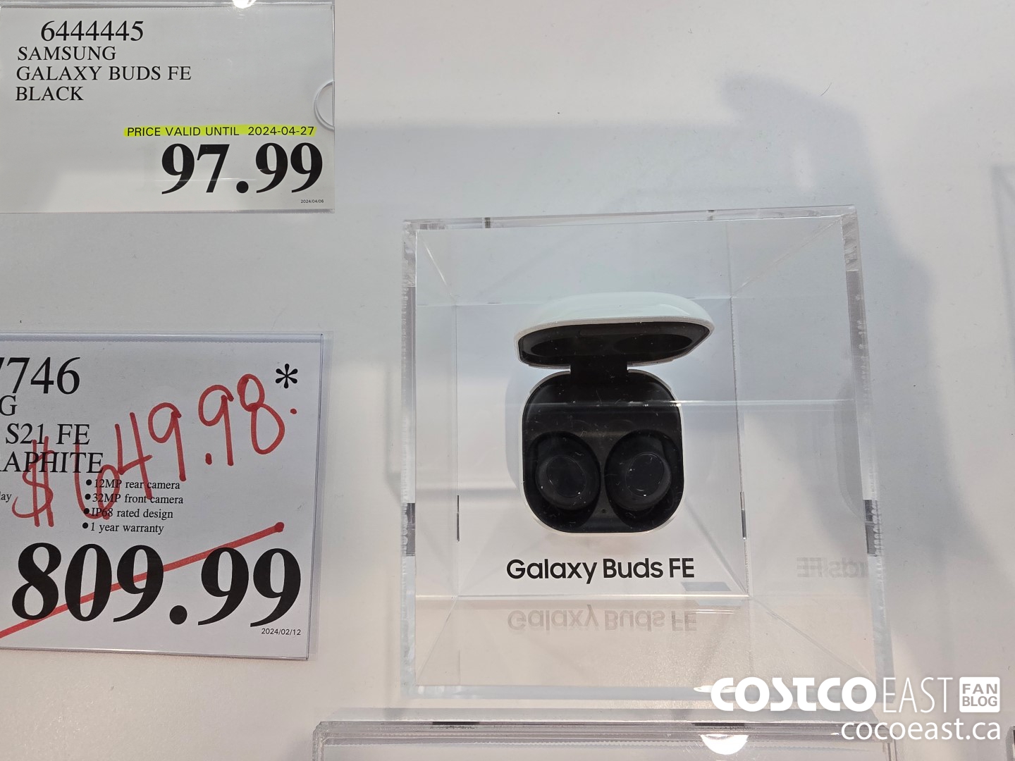 6444445 SAMSUNG GALAXY BUDS FE BLACK $97.99