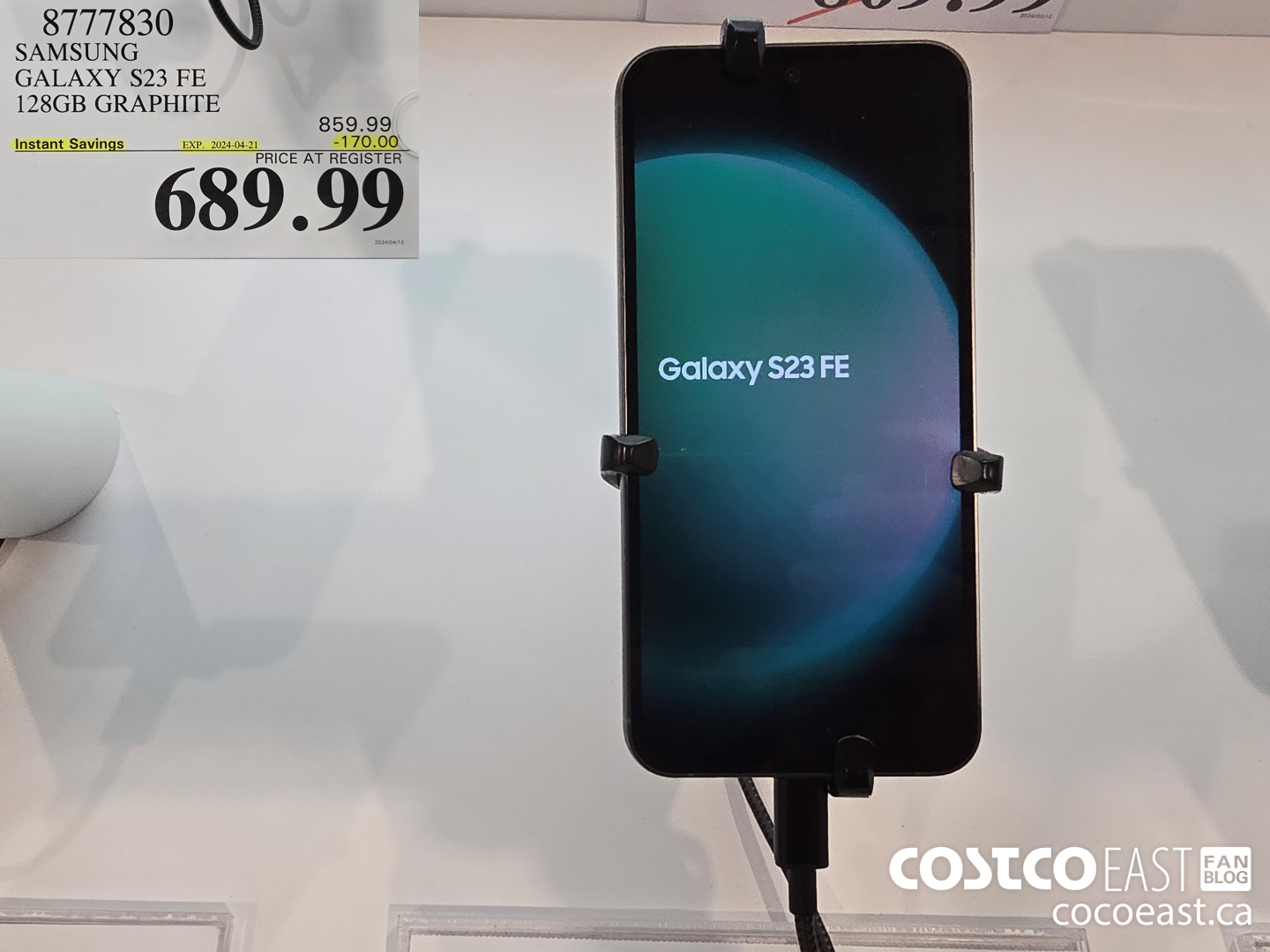 8777830 SAMSUNG GALAXY S23 FE 128GB GRAPHITE ($170.00 INSTANT SAVINGS EXPIRES ON 2024-04-21) $689.99