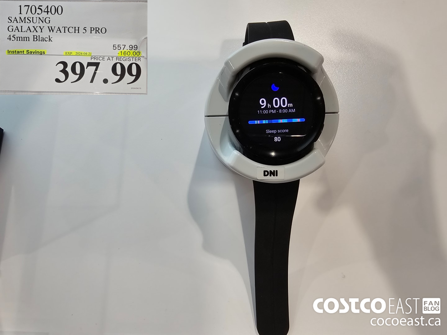 1705400 SAMSUNG GALAXY WATCH 5 PRO 45mm Black ($160.00 INSTANT SAVINGS EXPIRES ON 2024-04-21) $397.99
