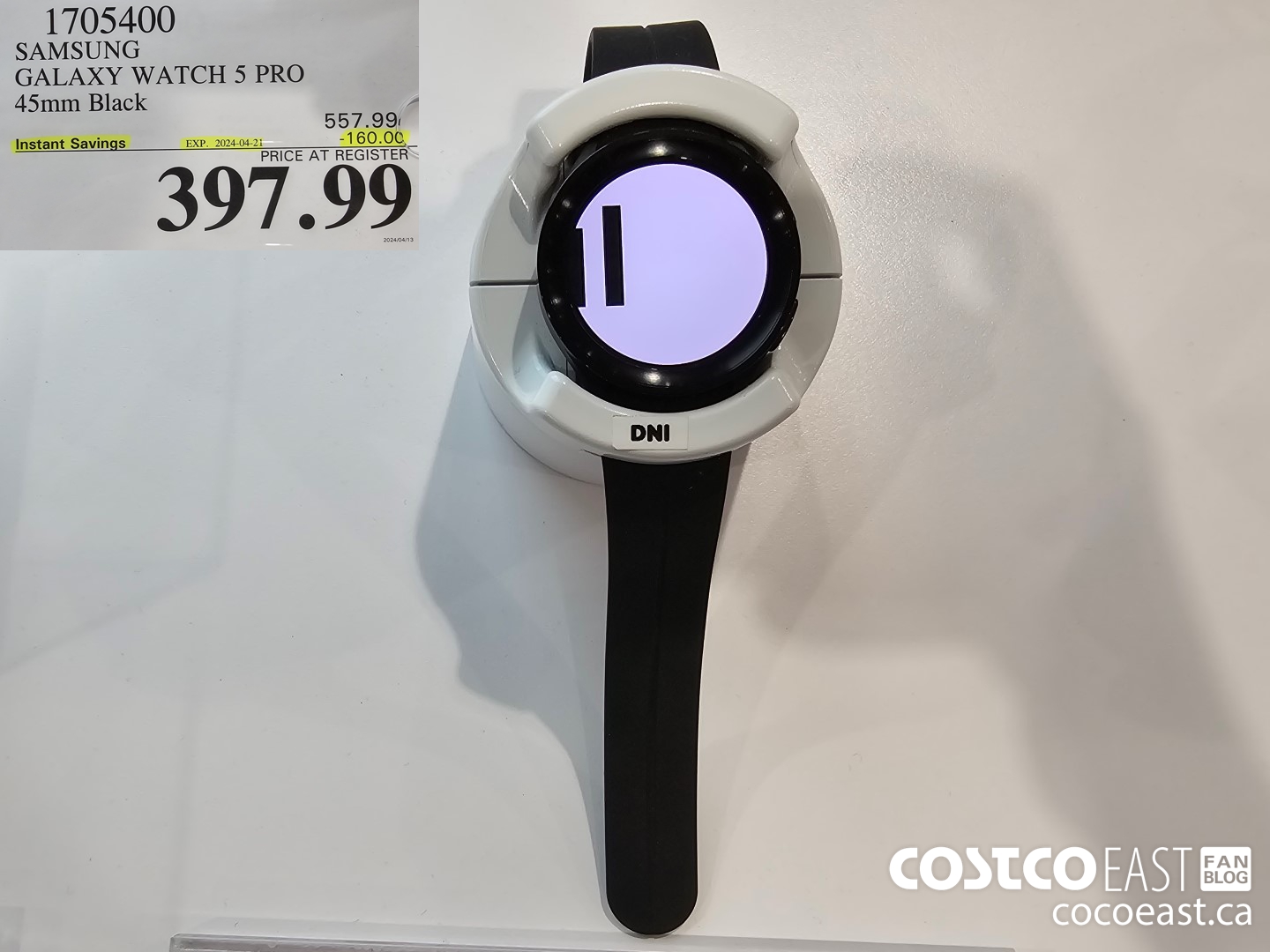 1705400 SAMSUNG GALAXY WATCH 5 PRO 45mm Black ($160.00 INSTANT SAVINGS EXPIRES ON 2024-04-21) $397.99