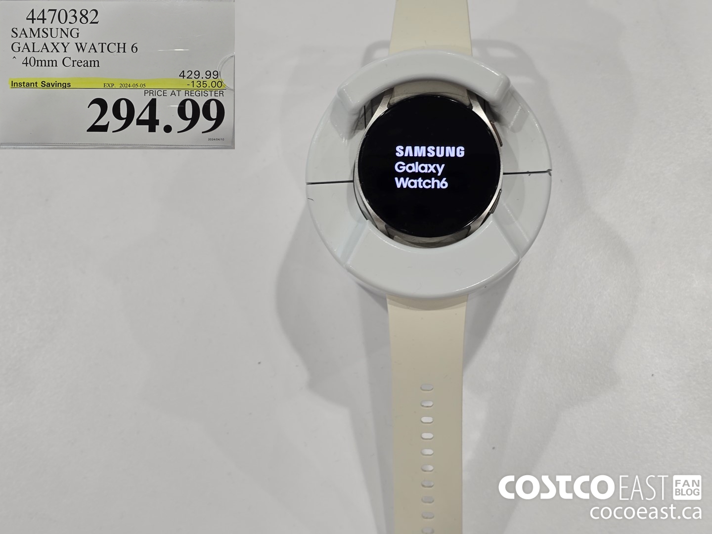 4470382 SAMSUNG GALAXY WATCH 6 40mm Cream ($135.00 INSTANT SAVINGS EXPIRES ON 2024-05-05) $294.99