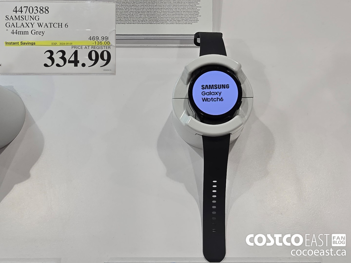 4470388 SAMSUNG GALAXY WATCH 6 44mm Grey ($135.00 INSTANT SAVINGS EXPIRES ON 2024-05-05) $334.99