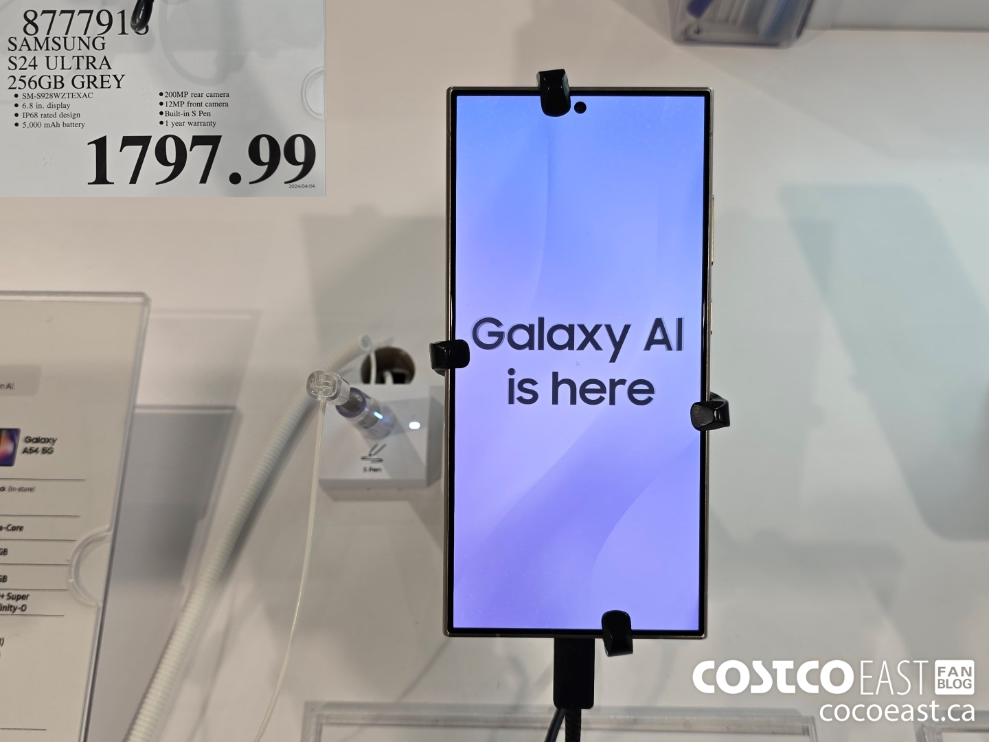 8777918 SAMSUNG S24 ULTRA 256GB GREY $1797.99