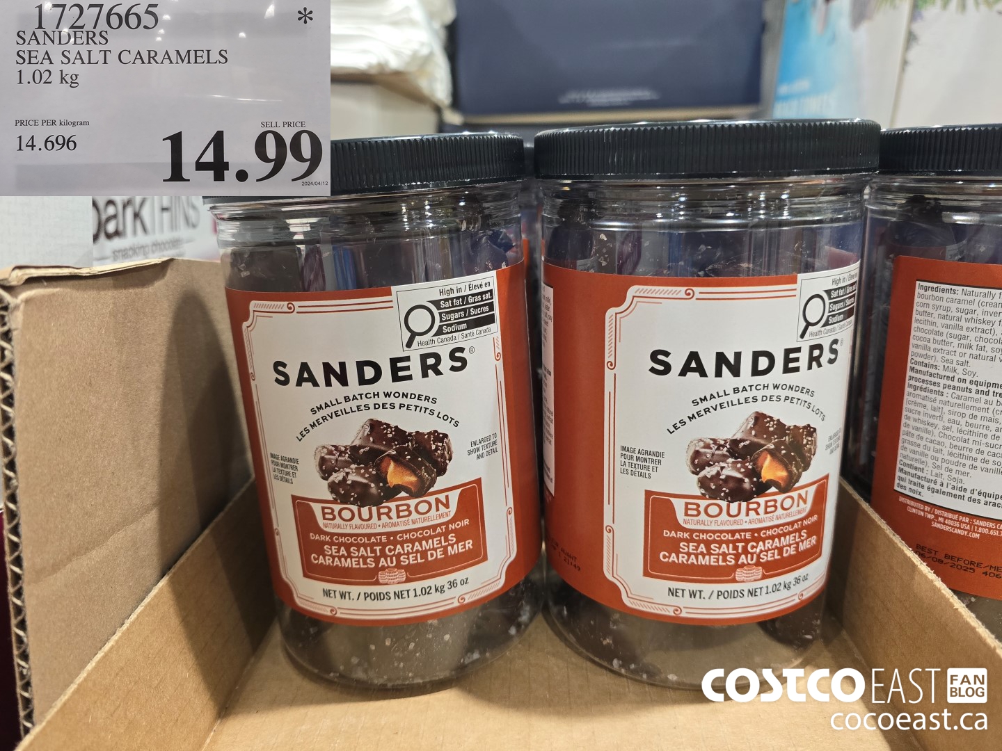 1727665 SANDERS SEA SALT CARAMELS 1.02 kg $14.99