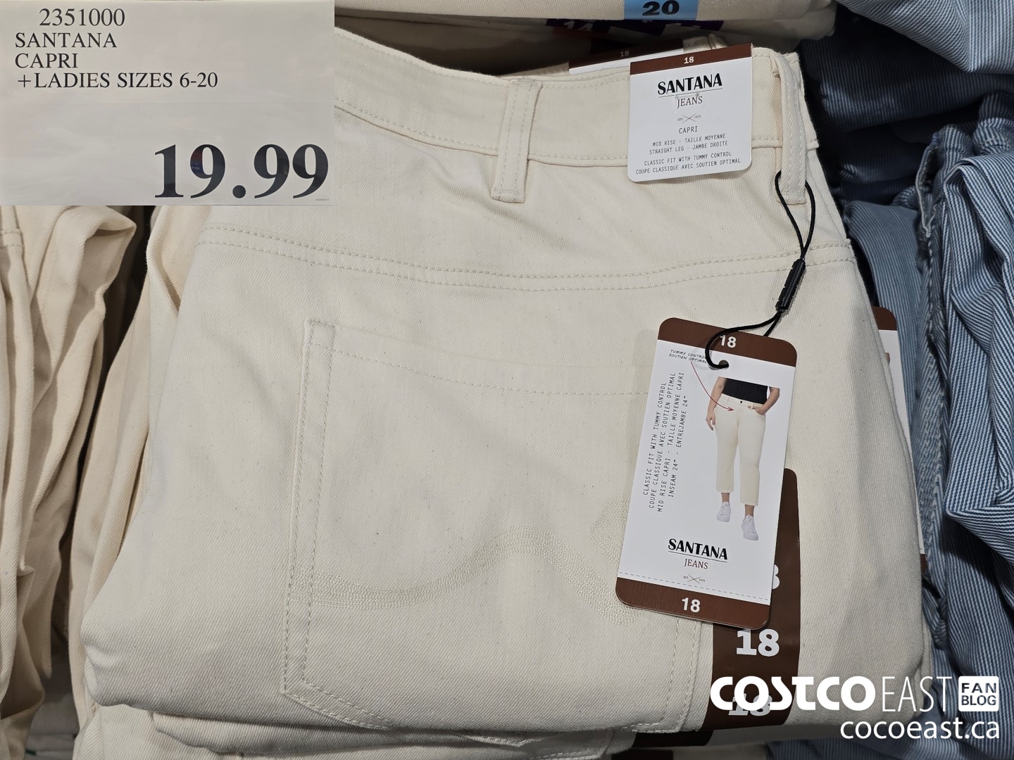 2351000 SANTANA CAPRI +LADIES SIZES 6-20 $19.99